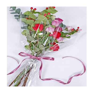 100 PC blühen Blumenstrauß-Ärmel-Klarsichtbeutel-Zellophan für Blume