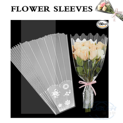 Aierflorist Transparente Blumenhüllen aus Kunststoff, Einzelrosenverpackung für Schnittblumen