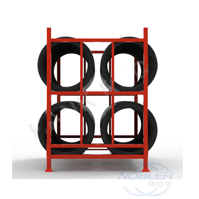 Stahlgabelhubwagen-Reifen-Speicher-Gestell, das kundengebundene Pulver-Beschichtung stapelt