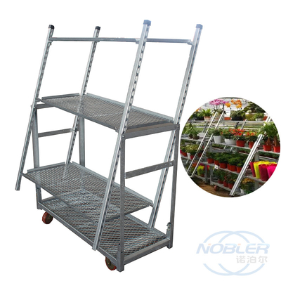 Dänischer Wagen, 2-Wege-Gummirad, Push-and-Pull-Typ, klappbarer Blumenwagen