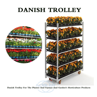 Metall-Mesh Type Dutch Flower Trolley-Rost-Beweis 1500*565*1900mm