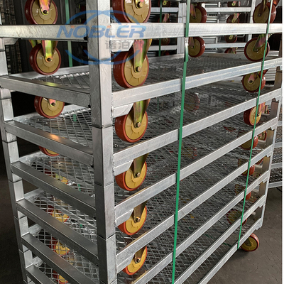 Feuerverzinkter dänischer Wagen für einfaches und sicheres Materialhandling