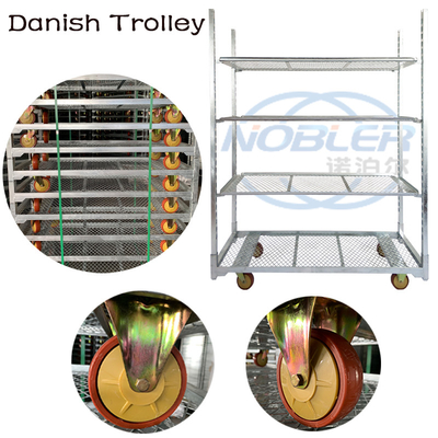 Montage erforderlich Dänischer Trolley Flower mit 4 Rädern 50kg Kapazität