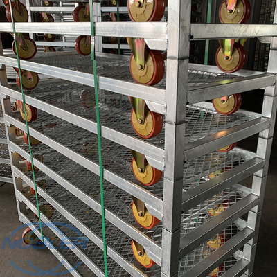 Modernes dänisches Blumenwagen mit 4 Rädern für den komfortablen, stilvollen Blumentransport
