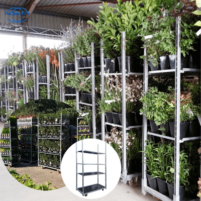Standardbehälter 1350 * 565 * 1900mm Sperrholz Blumenwagen Bequeme Lagerung