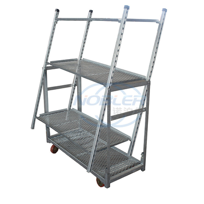 Dänischer Container 1350mm Standard Blumenwagen gefaltet und installiert für schnelle Umschlag