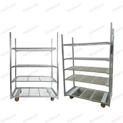 Dauerhafte Holz-Blumen-Trolley Oberflächenbehandlung Heißtauchen Galvanisierung Metallnetz einfach zu montieren