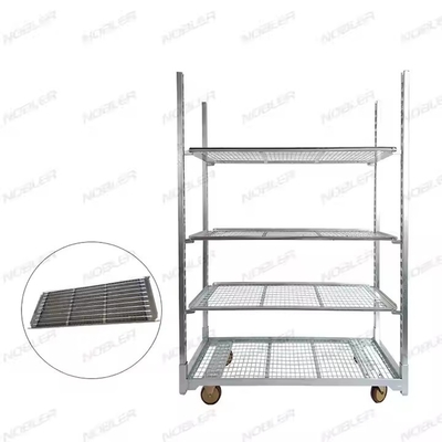 Dauerhafte Holz-Blumen-Trolley Oberflächenbehandlung Heißtauchen Galvanisierung Metallnetz einfach zu montieren
