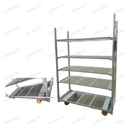 Dauerhafte Holz-Blumen-Trolley Oberflächenbehandlung Heißtauchen Galvanisierung Metallnetz einfach zu montieren