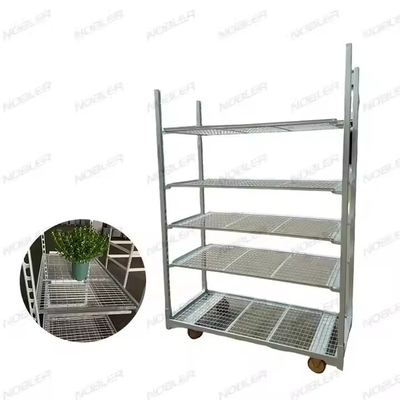 Dauerhafte Holz-Blumen-Trolley Oberflächenbehandlung Heißtauchen Galvanisierung Metallnetz einfach zu montieren