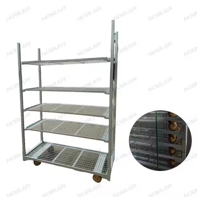 Dauerhafte Holz-Blumen-Trolley Oberflächenbehandlung Heißtauchen Galvanisierung Metallnetz einfach zu montieren