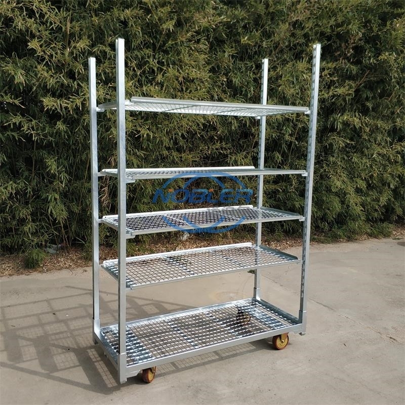 Gummiräder Dänischer Blumentrolley Metallblechschicht wasserdicht und langlebig für einfachen Transport