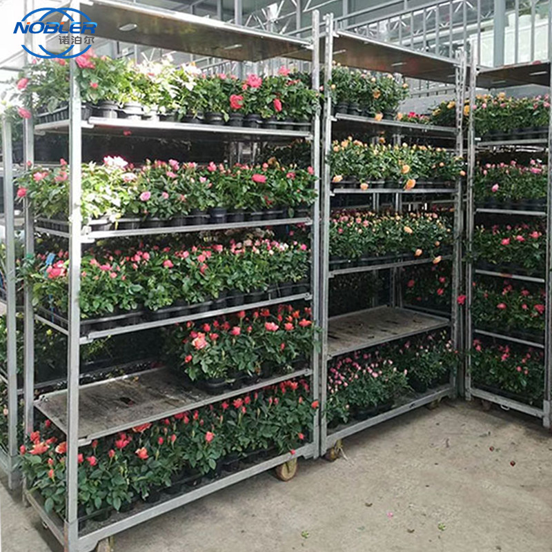 Dänischer Wagen, 2-Wege-Gummirad, Push-and-Pull-Typ, klappbarer Blumenwagen