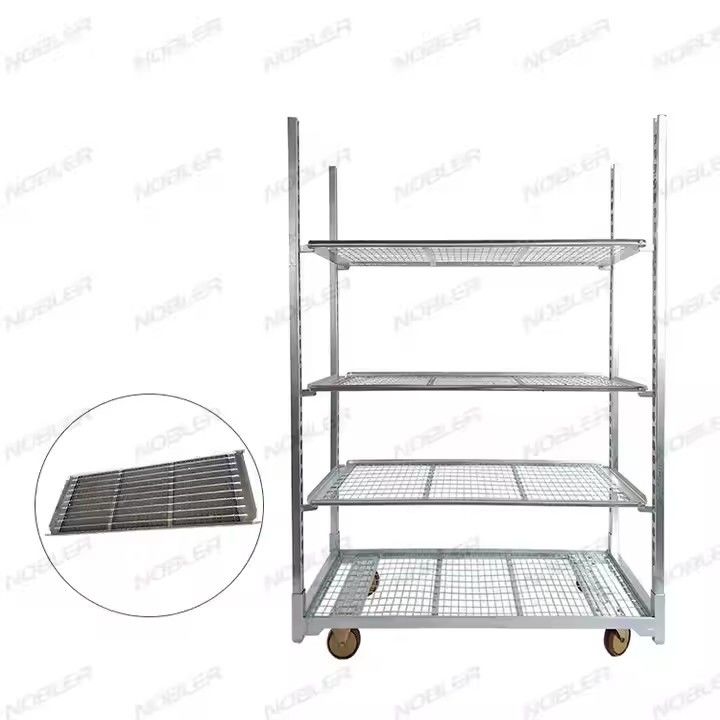 Load Capacity 200kg Dutch Flower Trolley Featuring 25cm Shelf Height and Heavy Duty PP Wheel Ideal for Flower Logistics